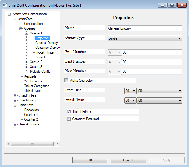 SmartCenter Configuration screenshot