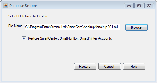 RestoreDatabase