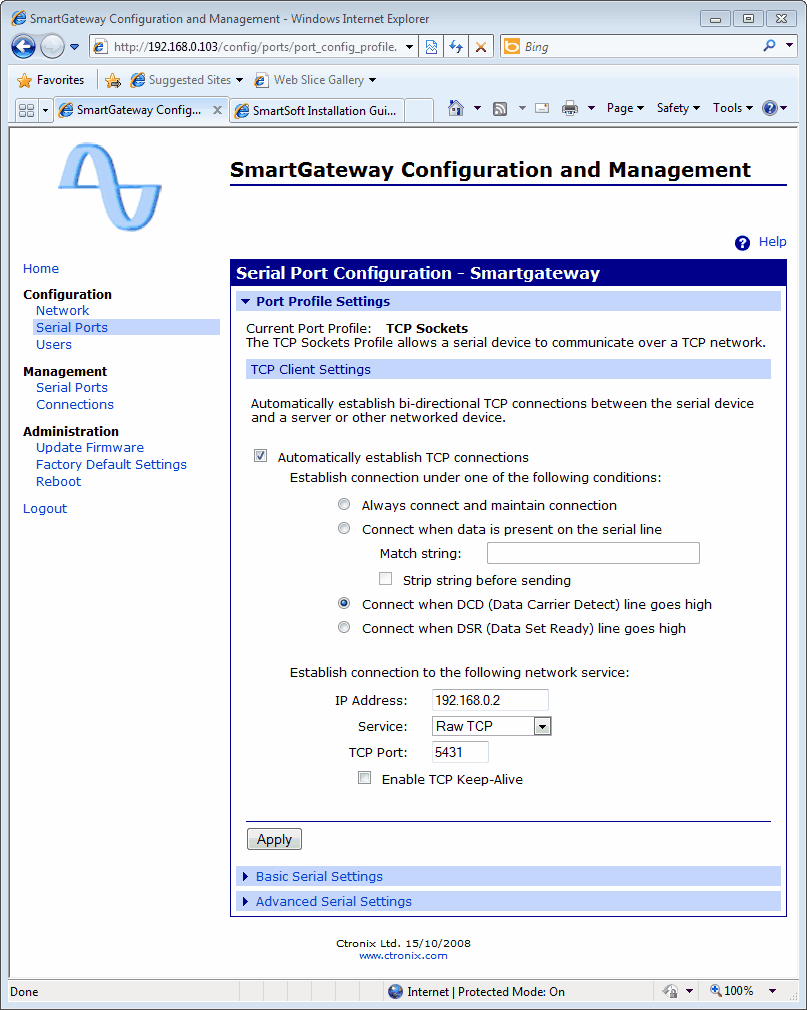 SmartgatewayServerIP
